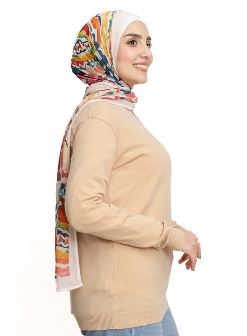 Latte Round Knit Pullover - Khotwh